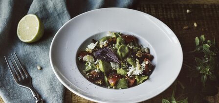 Ravioli del Plin mit gebackenem Ricotta